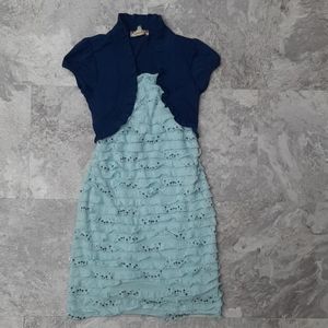 Speechless Turquoise ruffle dress